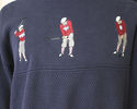 MCBRIAR GOLF LOGO CONCO NAVY BLUE KNIT SWEATER MEN