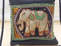 Vintage Embroidered Sequin Bead Elephant Hippie Sl