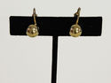 Vintage Round Ball Design Gold Tone Clip On Earrin