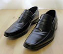 Mens Stacy Adams Bedford Moc Toe Penny Loafer Blac
