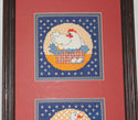 Vintage Folk Kitsch Needle Point Art Picture Farm 