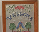 Vintage Folk Kitsch Art Tin Craved Painted Picture