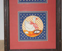 Vintage Folk Kitsch Needle Point Art Picture Farm 