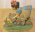 Vintage Cast Iron Garden Girl Door Stop Garden Dec