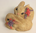  Vintage Rabbit (s) Bunny Figurine Nestling Warm &