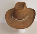 Vintage Western Cowboy Hat Wrangler Straw Wide Bri