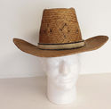 Vintage Western Cowboy Hat Wrangler Straw Wide Bri