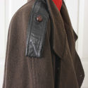 Men Trench Coat Leather Wool Full Length Index Ric