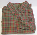 Woolrich Long Sleeve Shirt Green/ Burgandy Plaid B