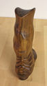 Vintage Hand Carved Wooden Large Western Cowboy Bo