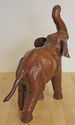 Vintage Hand Made Leather Elephant Statue Figure T