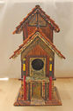 Vintage Bird House Hand Painted Two Story Mid Cent