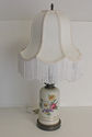 VINTAGE HAND PAINTED VICTORIAN LAMP WITH BEAUTIFUL