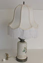 VINTAGE HAND PAINTED VICTORIAN LAMP WITH BEAUTIFUL