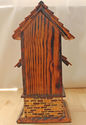 Vintage Bird House Hand Painted Two Story Mid Cent