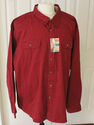 NWT Wrangler Western Casual Shirt 3 XL Dark Red 2 