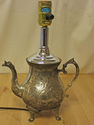 Vintage Silver Plated Tea Pot Lamp Kitsch Art 
