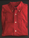 Eddie Bauer Button-Front Burgandy Shirt Short Slee