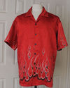 MT:2 Smoker Shirt Red Flames Hipster Hippy Size XL