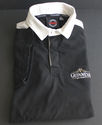 Genuine Guinness Rugby Polo Shirt Black with White