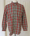 Men's Vintage LL BEAN  Plaid Shirt Cotton Long Sle