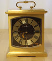  Vintage Brass Howard Miller Alarm Clock Marble & 