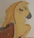 Antique Wooden Childrens Riding Horse Rocking Whee