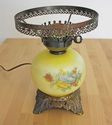VINTAGE HAND PAINTED TABLE LAMP BOTTOM HURRICAN GL