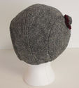 Vintage Tweed Womens Cap Hat with Rose Stylish New