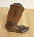 Vintage Hand Carved Wooden Large Western Cowboy Bo