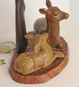 Vintage Designer Deer Gun Table Lamp Figure Mid Ce