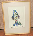 VINTAGE ABSTRACT CLOWN PAINTING SIGNED  Lila New O