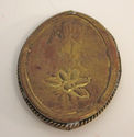 Antique Vintage Ornate Gold Plated Engraved Oval P
