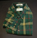 ORVIS Men's Long Sleeve Shirt sz L Large Green/Oli