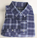 Ralph Lauren Long Sleeve Shirt Blake Plaid Navy Bl