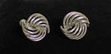 Vintage Signed NAPIER Silvertone Round Swirl Screw