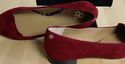 Ann Taylor Cranberry Burgandy Suede Leather Flats 