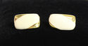 Vintage Signed NAPIER Rectangle Cream Enamel Gold 