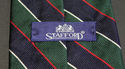STAFFORD 100% Silk Men's Neck Tie 58L Green/Navy/W