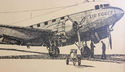 Vintage Douglas DC-3 Sketch Artist D. Kahler Korea