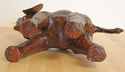 Vintage Hand Made Leather Elephant Statue Figure T