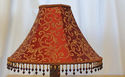  Victorian Lamp Shade Rich Royal Colors Gold Trim 
