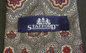 STAFFORD 100% Silk Men's Neck Tie 57L Taupe/Blue/B
