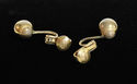 Vintage Round Ball Design Gold Tone Clip On Earrin