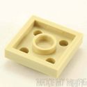 Lego Plate  2 x 2 - Lot of 5 Pk Tan Plate - 5 Pack