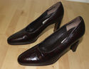  Ann Taylor Womens Shoes Leather Heels Pumps Croco