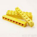 Lego Brick  1 x 8 Yellow  5 Pack