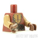 Lego Torso #874 - Dark Red with Torn Vest & Bare C