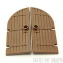 Lego Castle Door Fort Brown Curved Rounded Top 1x3