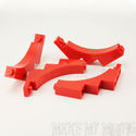 Lego Inverted Arch 1X5X4 Red Castle 4 PACK 
